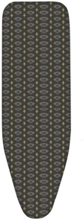 Housse Table à Repasser Or Noir Élégant Housses pour Tables Housse Planche à Repasser avec Bande Élastique Tapis de Repassage Réfléchit la Chaleur Housses de Repassage Montage Rapide 120x40cm