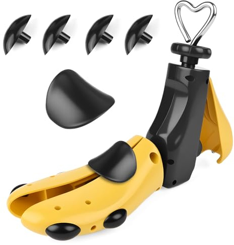 Carastek skoblock och stövelspännare med skosked, 4-vägs skosträckare för kvinnor och män, justerbar längd och bredd, svart-röd