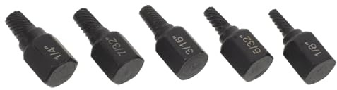 DIYEAH Set Estrattori Viti e Bulloni 5 Pezzi, Utensile Esagonale a Spirale per Rimozione Viti Spanate e Filettature Danneggiate, Strumento Multifunzionale per Meccanici e Manutenzione