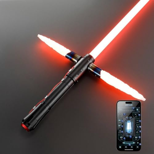 VEXA Lightsaber, App Controlled, XenoPixel RGB Smooth Swing, Flash on Clash, Infinite Colour Change, Realistic Sound Effects, USB‑C Rechargeable – Duelling Saber for Adults & Cosplay (XENOPIXEL)