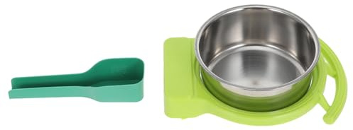 PERSELOSO Rostfritt Stål Fågelmatsskål med Hållare Hygienisk och Lätt Rengjord Burmatningsskål för Papegoja Undulat och Små Fåglar Tillgång till Mat och i Bur och Trädgård