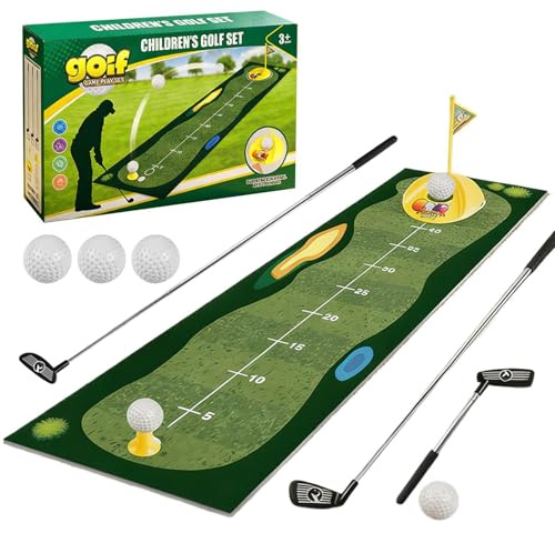 Set di mazze da golf per bambini, 47,24 pollici, giocattolo educativo sportivo, mini set di esercizi portatile con attrezzatura leggera per lo sviluppo delle abilità | giochi, cortile, ferie