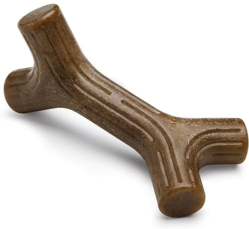 Benebone Bacon Stick Real Wood Durable Dog Chew Toy, Made in USA, Small