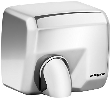 Physa Asciugamani Elettrico Automatico Asciugatore Mani da Bagno VELLA SILVER (Tempo di asciugatura max. 15 s, 6000 rpm, Velocità del getto d'aria 35 m/s, Volume dell'aria 270 m³/h)