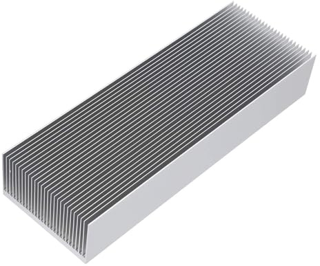 Awxlumv Extra große Kühlkörper, Aluminium, 400 x 69 x 36 mm, Hochleistungs-Kühlkörper, Diffusionskühlmodul, Kühler, 27 Lamellen, Heizkörper für LED-Licht, Verstärker, Transistor, Halbleiter,