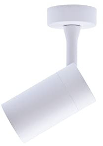 Eurekaled Portafaretto da soffitto o parete GU10 - Faretto spot orientabile 360° con fascio direzionabile - Lampadina intercambiabile - Per soggiorno, cucina, corridoio - IP20 (Bianco)