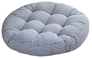 hifrom Sitzkissen 55x55 cm, Große Bodenkissen, Sitzkissen für Gartenstuhl, Dekokissen Stuhlkissen für Yoga Wohnzimmer Balkon Büro im Freien, Sitzkissen Tatami für Stuhl Sofa (Blau)