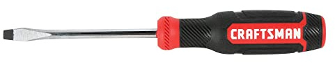 CRAFTSMAN Screwdriver, Slotted, Bi-Material, 1/4 X 4 Inch (CMHT65059N)