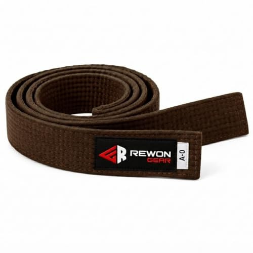 URBANSBEE Ceinture de Taekwondo Professionnelle - BJJ Premium Judo Karaté Double Wrap Kickboxing Arts Martiaux Coton Ceinture de Sport Yellow,Green,Red,Orange