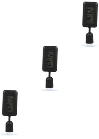 POPETPOP 3stücke Reptile Terrarium Thermometer Mit Drehung Und Großer Anzeige Digitales Hygrometer Für Terrarien Aquarien Und Reptilien Installieren Mit Saugnapf