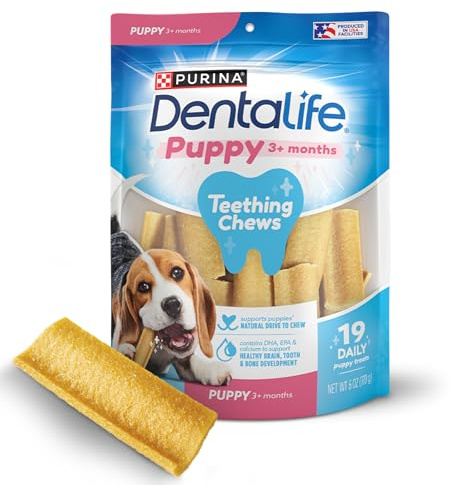 Dentalife Purina Puppy Teething Chews for Small Dogs, Chicken, 19 ct Pouch