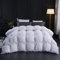 Three Geese King Size Duvet,Goose Feather Down Duvet Heavy Warm Winter 13.5 Tog, 100% Organic Cotton Cover, Double Quilt Bed Comforter (White)