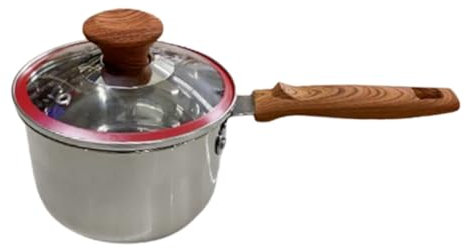 KITANDOVE Pentola in Acciaio Inox Piccola Con Coperchio Pentola Per Latte E Zuppe Fondo Ispessito Per Cottura Uniforme