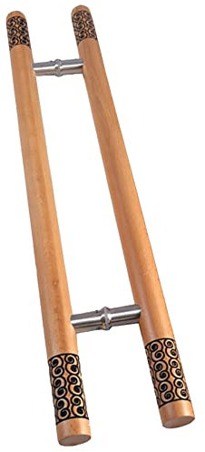 Runder Holz-Türgriff für Glastür/Haustür, 80 cm, Schiebetürgriff innen und außen, 80 cm lang