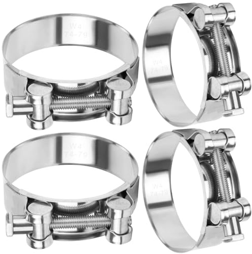 Gelenkbolzenschelle Edelstahl 74-79MM Gelenkbolzen Schelle Schlauchschellen Spannbackenschellen Motorrad Auspuff Schellen Gelenkbolzenschelle Edelstahl 304 (74-79mm)