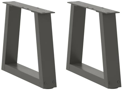 vidaXL Pieds de Table Basse en Forme de V, 2 pièces, Anthracite, 30 x (30-31,3) cm, Acier