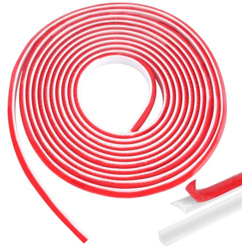 4m Lang Deckenleisten Selbstklebend, TPE Flexible Dreieck Zierleiste, Weiß Zierleisten Selbstklebend, Eckleiste Selbstklebend für Wände, Decken und Schrankkanten (12mm*9mm)