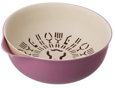 ULTECHNOVO Colador De Cocina Con Recipiente Cesta Coladora De Plástico Para Lavar Escurridor Platos