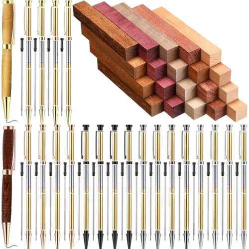Joselin Woodturning Pen Kits Projektvorräte Einschließlich 7 mm Slimline -Stiftkits für Drehdrehen Paket DIY -