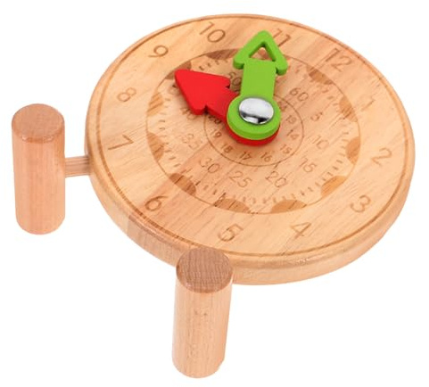WOONEKY Wooden Cognitive Clock Toy for Boys and Girls Learning Toys for Year Old Sensory Play Educational Clock for Toddlers