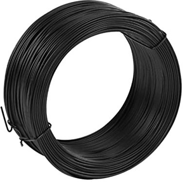 ibasenice Alambre De Hierro para Jardinería Revestimiento De PVC Negro, Alambre De Jardín Resistente y Flexible para Atar Plantas, Manualidades y Arreglos, Uso Exteriores y Riego