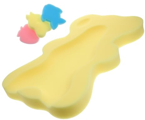 EPIGEIST Tapis de Bain pour Bébé Support de Bain -né Coussin en Éponge Antidérapante Jaune Confort et Sécurité -né Tapis Bébé