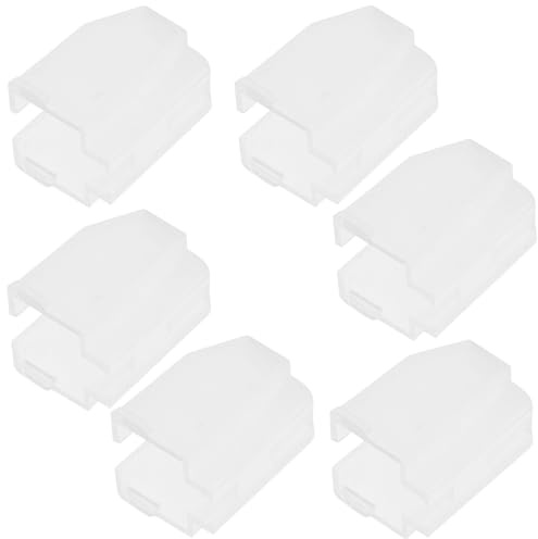 TINEASUR Protector de Aguja para Tocadiscos, 6 Unidades de Cubierta Protectora de Plástico Transparente, Accesorio Antielectrostático Compatible Cartuchos de Disco para Dj y Audio
