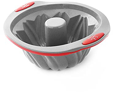 Jata HOGAR MC61 - Molde Alto para Bizcochos de Silicona Platino 21 x 10 cm, Antiadherente, Flexible y Fácil de Desmoldar, Apto para Horno, Microondas y Congelador