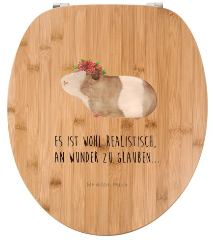 Mr. & Mrs. Panda Motiv WC Sitz Meerschweinchen Weisheit - Geschenk, Meerie, Klobrille, Toilettendeckel, Klodeckel, lustige Sprüche, Tiere, Wunder,