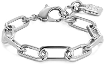 UNO de 50 - Pulsera Colección Ser Valiente para Mujer, Plata 925, Color Plata, Talla M, Fabricado en España