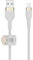 Belkin BoostCharge Pro Flex geflochtenes USB-A/Lightning-Kabel, 2 m, MFi-zertifiziertes Ladekabel für iPhone 14/14 Plus, 13, 12, Pro, Max, mini, SE, iPad und andere Geräte – Weiß