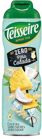 Teisseire Jarabe Pina Colada - jarabe de fruta con 0% de azúcar, sin azúcar, 600 ml