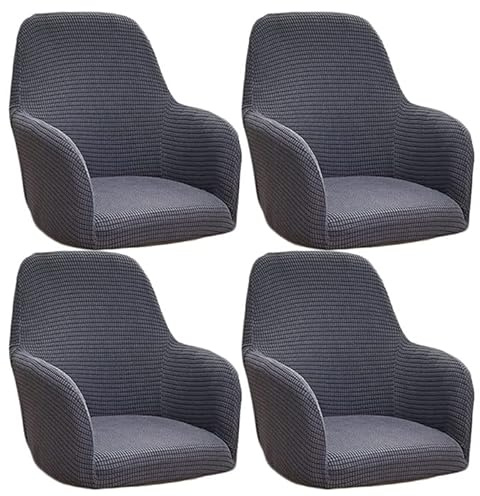 YIJOY Stretch Stuhlhussen-Bezüge Stuhlbezug Mit Armlehne 4/6er Set Esszimmerstuhlbezug Hochlehner Stuhlbezug Schonbezug Stuhl Abdeckung Schonbezug Für Esszimmer, Büro Schutzhülle