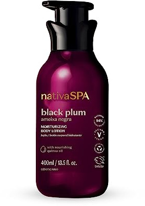 O Boticário Nativa SPA Ciruela Negra, Crema Hidratante Corporal, Perfumada Loción Para El Cuerpo con Gotas de Quinoa para Más Hidratación 400 ml