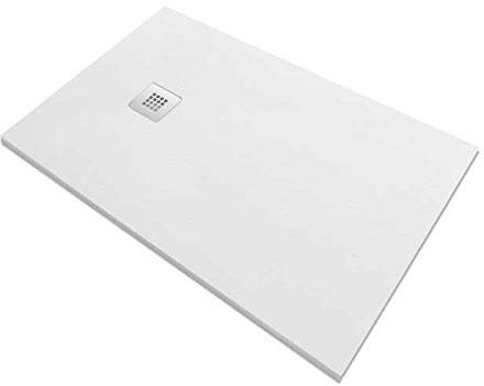 SOLIDSTONE Piatto doccia in marmoresina tutto pieno H 2,8cm Bianco (80x170)