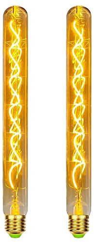 Edison LED E27 Vintage Glühbirne Warmweiß 4W, dimmbarer Flötenrohr-Lampenanschluss für Wand- und Stehlampe - 2 Stück