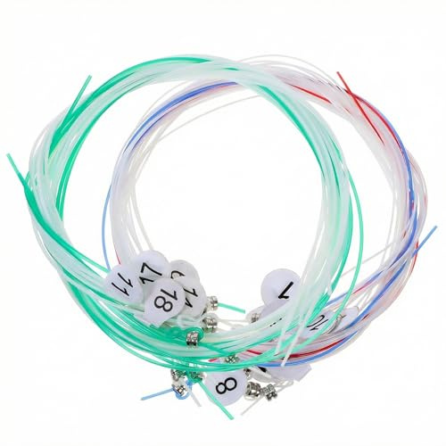 SUPVOX 19-saitige Nylon-Harfen-Saiten für Leier und kleine Harfe, farbkodiert zur einfachen Identifizierung, idealer Ersatz für Musikbegeisterte und Anfänger in akustischen Instrumenten