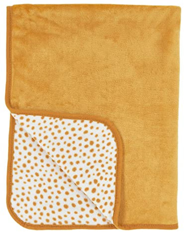 MEYCO Baby Cheetah Fleece Reisedecke (Fleecedecke aus weichem Material, vielseitige Kombinierbarkeit, Maschinenwaschbar und trocknergeeignet, Lange Haltbarkeit, Größe: 75 x 100 cm), Honig Gold