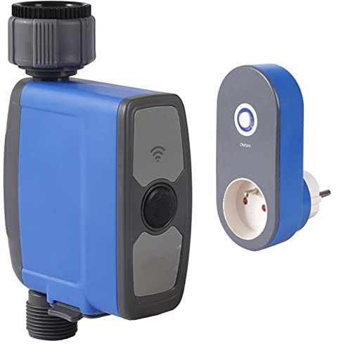 Wassertimer 2 Zonen Sprinkler Timer, Wassertimer Tuya W-LAN Smart Home Garden Automatic Watering Timer Regensensor Bewässerung Controller Schlauchtimer (Color : Green)