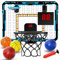 Mini Basketballkorb Indoor für Kinder, Led Hoop Licht Basketball, Automatische Scoring faltbar und Begleitende Lichter Basketballkorb, Ausgestattet 4 Bälle, Geschenk für Jungen 6 7 8 9 10+Jahre Alt