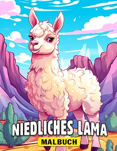 Niedliches Lama-Malbuch: 30 Seiten mit entzückenden Llama- und Alpaka-Illustrationen machen ein wunderbares Ausmalgeschenk, das Entspannung für Kinder und Tierliebhaber gleichermaßen fördert.