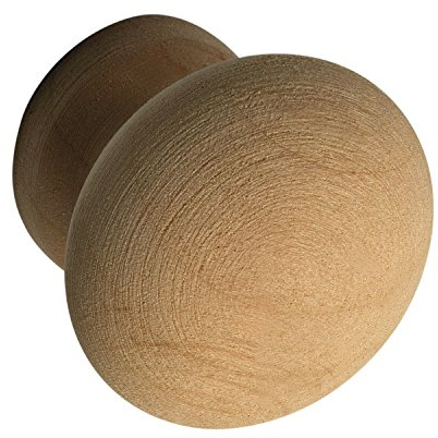 ALLES IM GRIFF Möbelknopf Hemera ø 45mm - Möbelknauf aus Holz Tiefe 29mm - Knauf für Schrank, Erle roh
