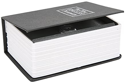 Septpenta Büchertresor mit Zahlenschloss, Geheime Versteckte Metallschließbox, Geldversteck Sammelbox, Ausgehöhltes Buch zur Aufbewahrung Kleiner Wertvoller Gegenstände, Geld, Nehmen Sie