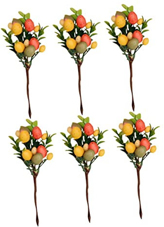 AOKWAWALIY 6 STK Gef?lschte Eier Pastell- Ostereier. Dekorative Ostereier. Osterei- Auf Einem Stock Ostereizweige Ostern Blumenarrangement Körbe Hölzern Füllstoff Sprühen