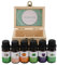 Ätherische Öle Holzbox Set, OLANKKPURE 6x 10 ml Ätherische Öle für Diffuser, 100% Ätherische Öle Naturrein, Lavendel, Pfefferminze, Eukalyptus, Orange, Vanille, Jasmin Öle, für Kerzenherstellung