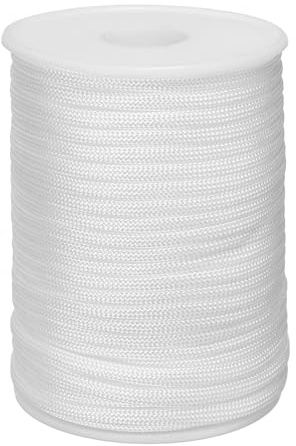 PATIKIL Paracordrep 150 kg, 4 mm 7 strängar snodd spole för tält camping, hängmatta, vandring, fiske, överlevnadsarmband, gör-det-själv-projekt, vit, 29,9 m