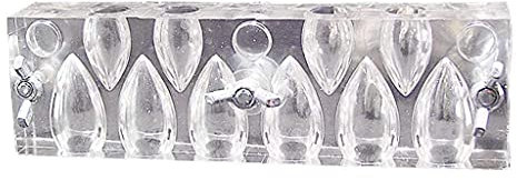 Räucherkegel-Form, 10 Gitter, E-Kegelform, Acryl, transparent, zur Herstellung von Kegeln