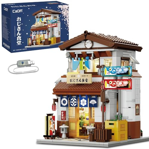 CaDA C66014W Japanese Canteen Klembausteine ​​​​Technik, 861 Teile MOC Japanese Street Scene Series Kit, modulare Buildings Hausbausteine ​​für Jugendliche und Erwachsene