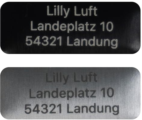 Flying-Drone – Drohnen-Kennzeichen 20x8 mm für DJI NEO & weitere DJI Modelle | e-ID & Freitext gravierbar | Feuerfeste Drohnen Plakette | EASA-konform | Aluminium-Plakette in Schwarz oder Silber