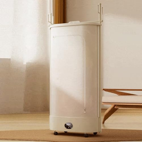 CYQQRDZSW Secadora Bomba de Calor, Secadora de Ropa Portatil, Secadora Pequeña Colgante de 360° Secado Dimensional con Temporizador para Ropa Liviana, Camping, Hotel, Apartamento